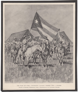 The Flag of Cuba---Insurgent Cavalry Formed for a Charge